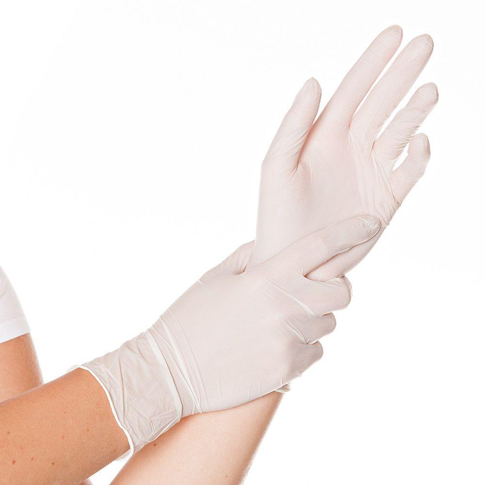 Nitril-Handschuhe SAFE PREMIUM Grösse M, weiss, puderfrei, Länge 24 cm