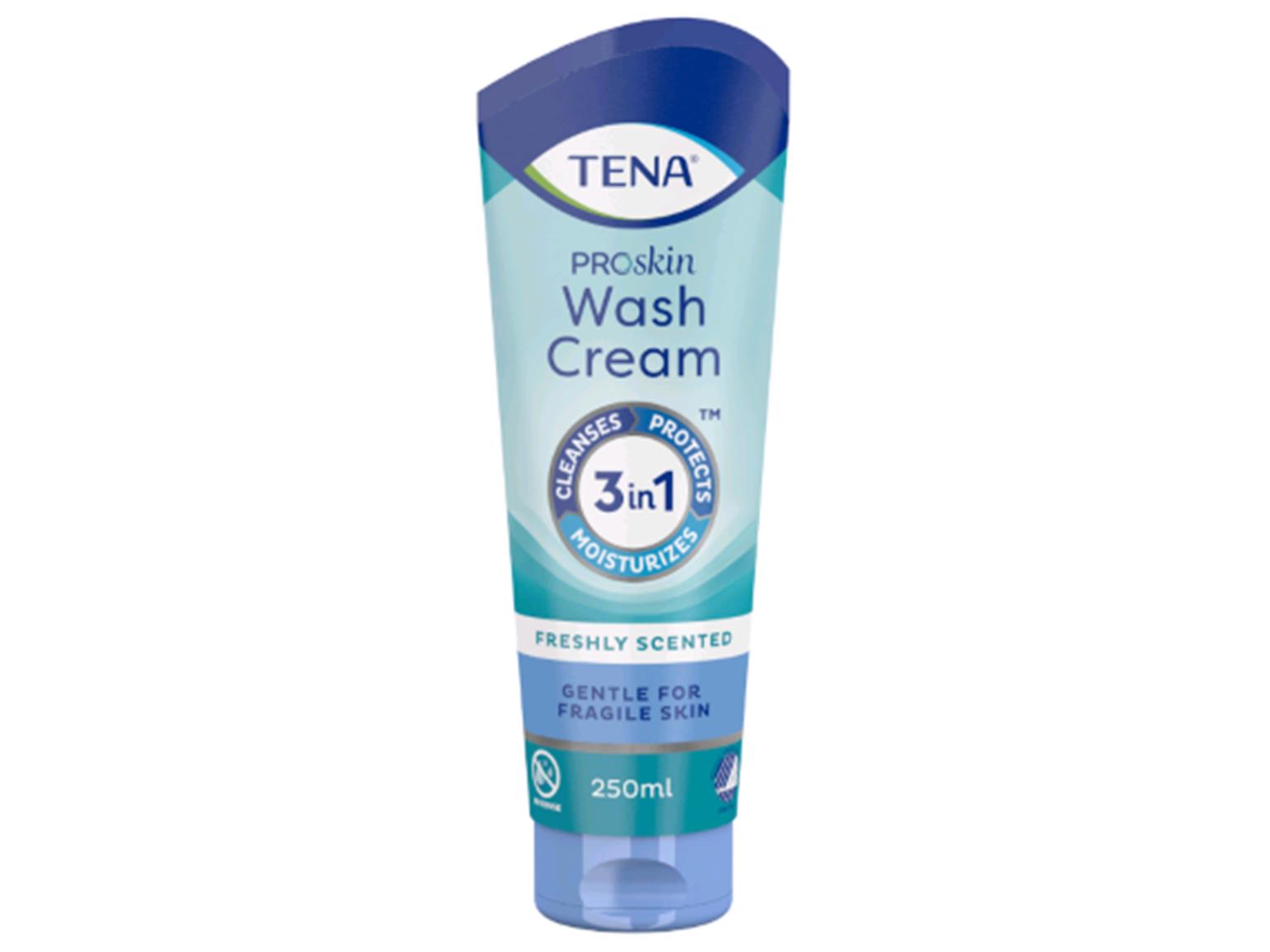 TENA Wash Cream - 250ml Flasche Reinigt, pfegt und schützt selbst sehr