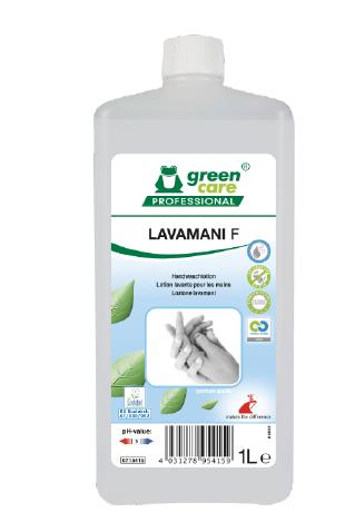 Lavamani F Handwaschlotion, parfüm- und farbstofffreie Handseife, Green Care,