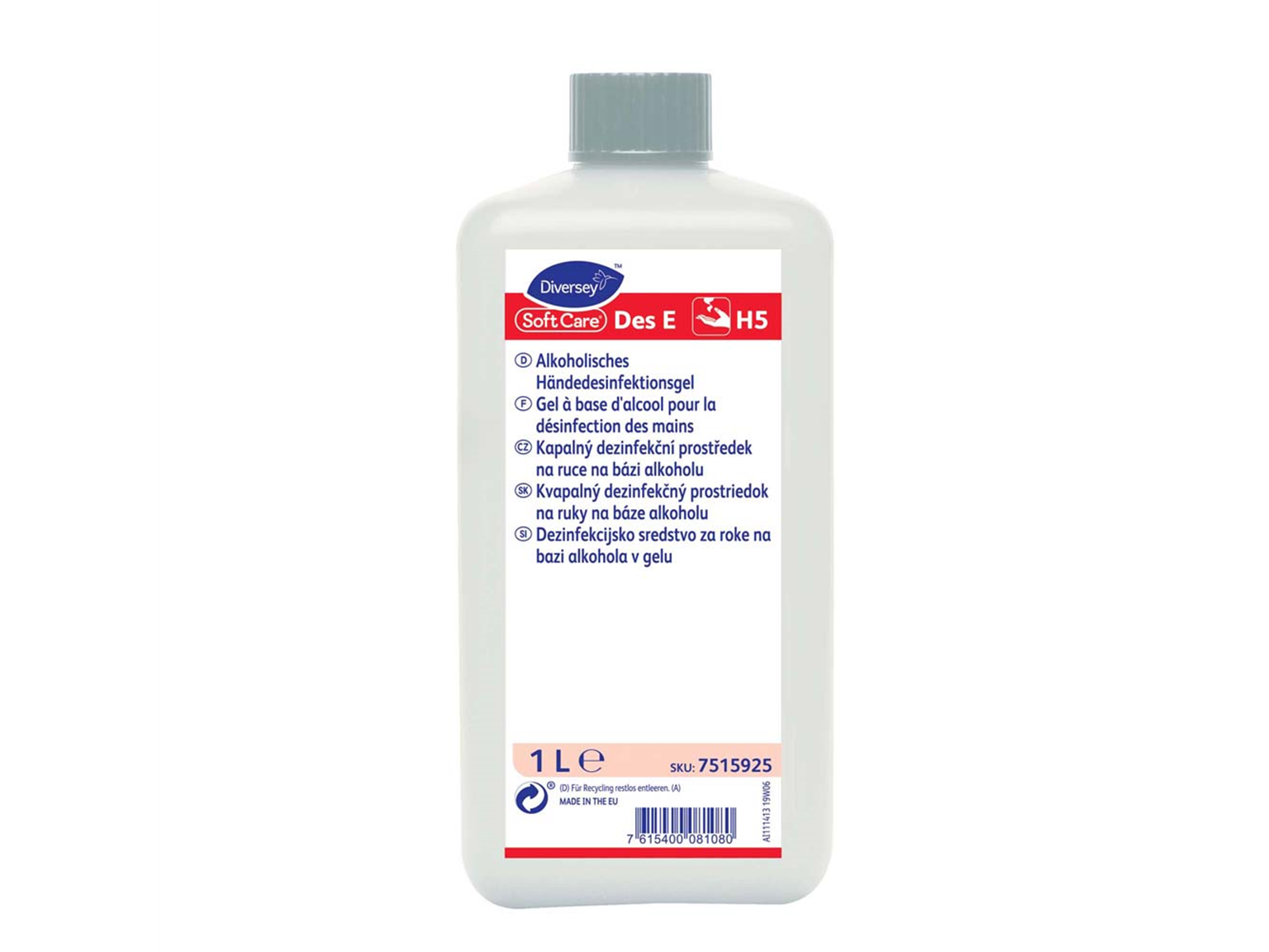 Händedesinfektionsgel TASKI Soft Care Des E5, 10 x 1 L Flasche Euroflasche