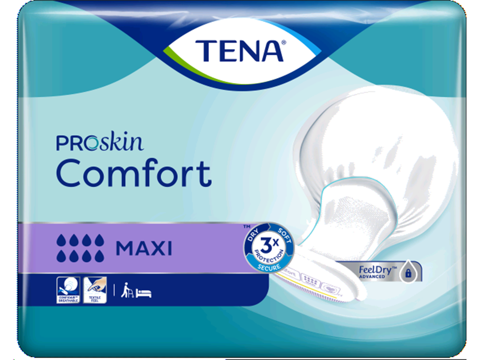 Einlagen TENA Comfort Maxi, 2'900 ml 65.5 x 40 cm