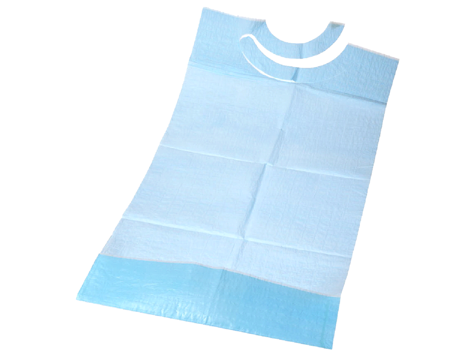 Schutzservietten 38 x 70 cm, mit Tasche 3-lagig, blau, mit PE-Folie innen