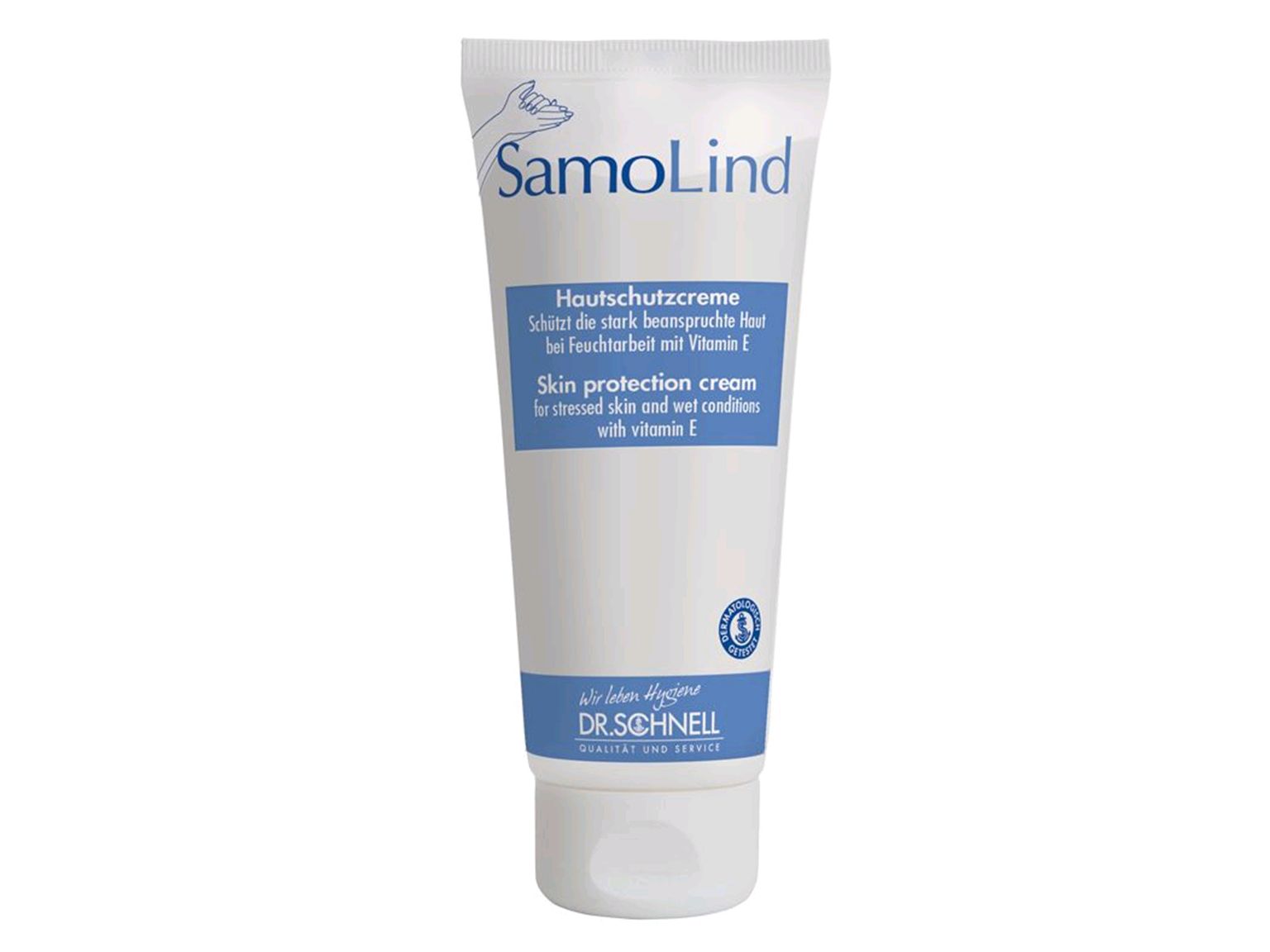 SamoLind, Hautschutzcreme gegen wässrige Arbeitsstoffe, Tube mit 100 ml