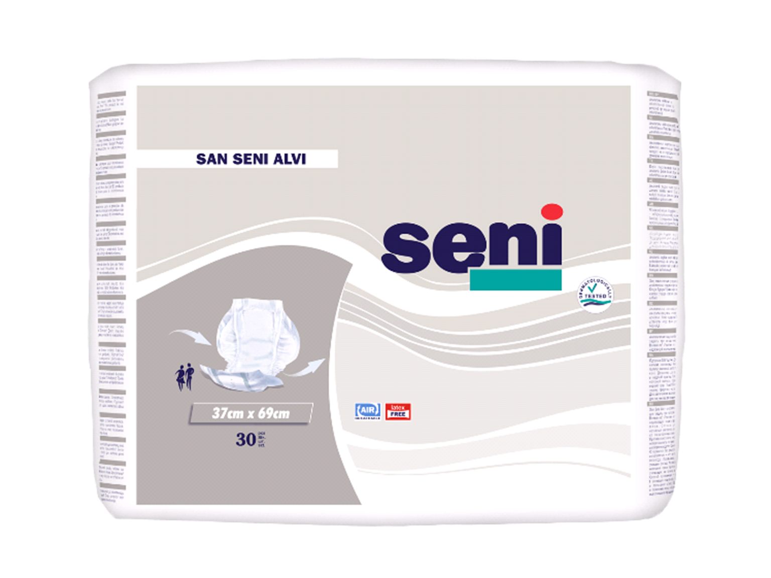 Vorlagen San Seni Alvi 69 x 37 cm Saugstärke 700 ml, für Stuhlinkontinenz